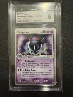 Pokemon Gengar EX Fire Red Green Leaf Holo Card 108/112 CGC 8 / Pop 50 - Image 1