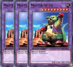 Yugioh - Master of Oz x 3 - 1st Edition NM - Plus Free Holo Card - Image 1