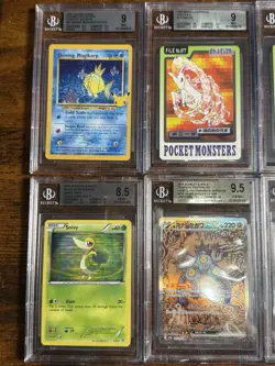 All Beckett SAR/ AR/IR/Vintage English & Jpn 10x Pokemon Graded Card Lot #4 - Image 2