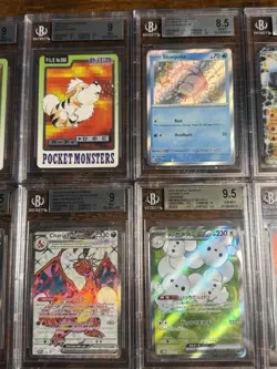 All Beckett SAR/ AR/IR/Vintage English & Jpn 10x Pokemon Graded Card Lot #4 - Image 3