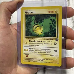 Pokemon Pikachu 27 WOTC Promos Black Star Promo Pokemon Card MP Vintage TCG Vtg - Image 2