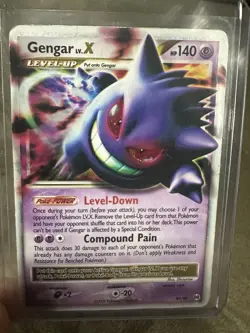 Gengar LV.X 97/99 Platinum Arceus Holo Ultra Rare Pokemon Card DMG - Image 1