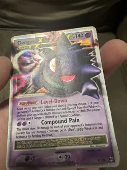 Gengar LV.X 97/99 Platinum Arceus Holo Ultra Rare Pokemon Card DMG - Image 2