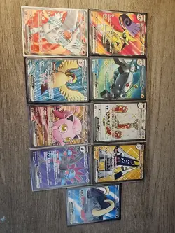 Lot of 9 Full Art Pokemon Cards Near Mint NM No Duplicates - Image 1