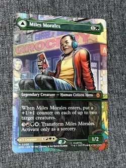 Miles Morales 0200 Borderless NON Foil Marvel’s Ultimate Spider-Man SPM MTG NM/M - Image 2