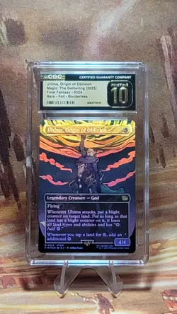 MTG Ultima Origin of Oblivion #324 Borderless Foil Final Fantasy CGC Pristine 10 - Image 1