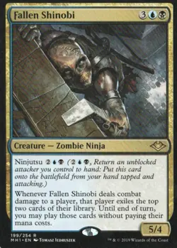 MTG MODERN HORIZONS FALLEN SHINOBI RARE X2 - Image 1