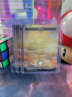 Plains 235 (Borderless) Magic The Gathering Unfinity Regular Land NM x3 - Image 1