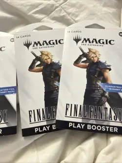 Magic the Gathering Sleeved Play Booster Pack Universes Beyond Final Fantasy 3x - Image 1