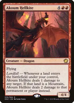 Akoum Hellkite [Game Night 2019] Magic MTG - Image 1