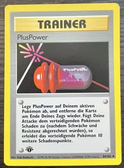 1st Edition GERMAN PlusPower 84/102 Pokemon TCG WOTC Base Set MINT - Image 1