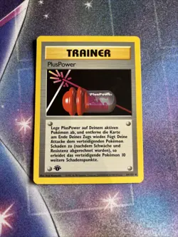 (VP) 1st Edition German PlusPower 84/102 Base Set WoTC Pokemon LP - Image 1