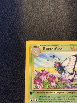 Butterfree Jungle 33/64 1st Edition Regular Uncommon LP-MP Vintage Pokemon Card - Image 2