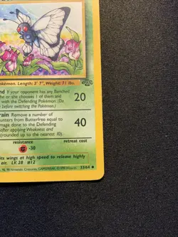 Butterfree Jungle 33/64 1st Edition Regular Uncommon LP-MP Vintage Pokemon Card - Image 4