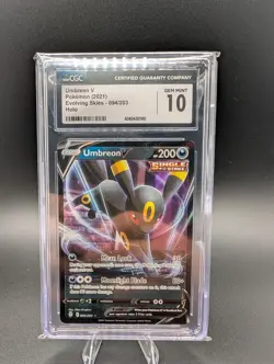 CGC 10 GEM Mint Umbreon V 094/203 Evolving Skies Holo Ultra Rare Pokemon Sku305 - Image 1