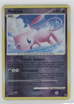 Mew Reverse Foil Pokemon Diamond & Pearl Secret Wonders #15 2007 - Image 1