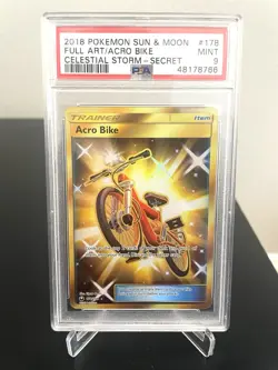 Pokemon Acro Bike Gold 2018 Celestial Storm 178/168 PSA 9 - Image 1