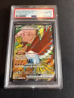 Pokemon 2025 SV Destined Rivals Ethan’s Ho-Oh Ex #209 Full Art PSA 10 - Image 1