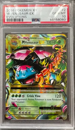 2016 POKEMON XY EVOLUTIONS #2 M VENUSAUR EX PSA 10 - Image 1
