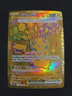 Pikachu EX # 179/131 Hyper Rare GOLD HOLO Pokemon TCG Prismatic Evolutions - Image 1