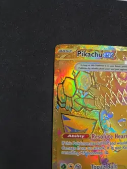 Pikachu EX # 179/131 Hyper Rare GOLD HOLO Pokemon TCG Prismatic Evolutions - Image 2