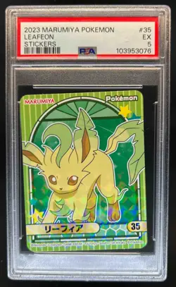 2023 Marumiya Pokemon Leafeon Stickers #35 PSA 5 - Image 1