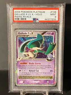 Pokemon 2009 Platinum Rising Rivals 106/111 Holo Rare Gallade 4 LV.X PSA 9 Mint - Image 1