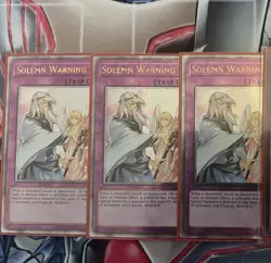 Solemn Warning - Quarter Century Secret 1st Ed RA02-EN078 YuGiOh - NM/M Playset - Image 1