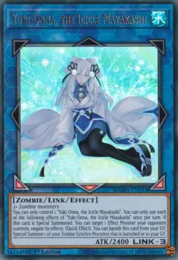 Yugioh Yuki-Onna, the Icicle Mayakashi (Ultra Rare) (1st Edition) - MAMA-EN014 P - Image 1