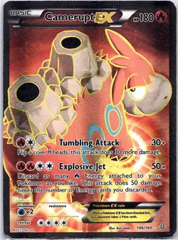 Camerupt EX 146/160 XY - Primal Clash - Pokemon Card - MP - Image 1