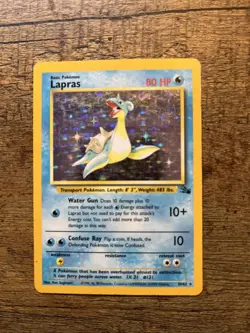 Pokemon TCG Lapras Fossil Holo Unlimited Rare Card 10/62 - Image 2