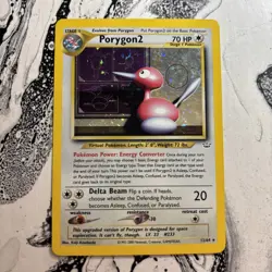 Porygon 2 12/64 Neo Revelation Pokemon Card Holo Rare Swirl Lightly Played LP - Image 1