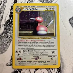 Porygon 2 12/64 Neo Revelation Pokemon Card Holo Rare Swirl Lightly Played LP - Image 2