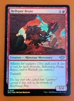 1x Hellspur Brute | FOIL | Outlaws of Thunder Junction | MTG Magic Cards - Image 1
