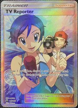 TV Reporter (Full Art) 167/168 Sm-Celestial Storm Holo - Pokemon Card - Image 1