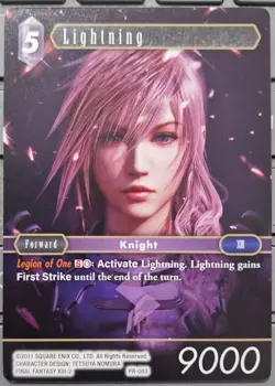 Final Fantasy Lightning PR-003 Promo Card Final Fantasy 13 XIII FFTCG Card Game - Image 1