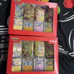 Pokemon 4 Mini Tins + 4 Promo Cards Bundle - 151 SAMS CLUB EXCLUSIVE - Both Sets - Image 1