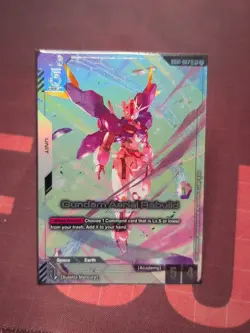 Gundam Aerial Rebuild Alternate Art Foil TCG Card GD01-067 LR+ NM Condition - Image 1