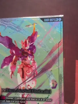 Gundam Aerial Rebuild Alternate Art Foil TCG Card GD01-067 LR+ NM Condition - Image 3