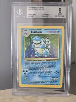 #2 Blastoise Holo Rare Card | 1999 Pokemon Base Set Unlimited | BGS 8 NM-MT - Image 1