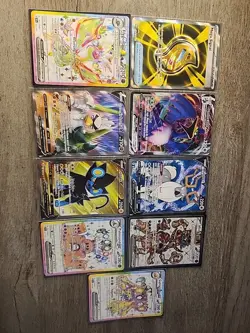 Lot of 9 Full Art Pokemon Cards Near Mint NM No Duplicates - Image 1