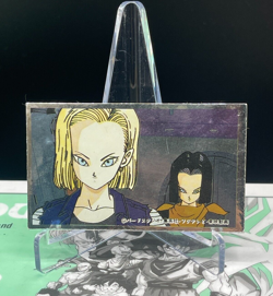 Dragon Ball Android 18 & 17 Menko Card Silver retro Japanes - Image 1