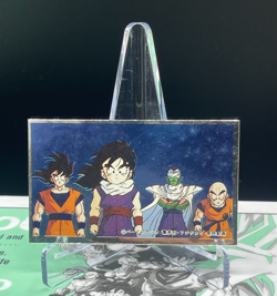 Dragon Ball Goku Gohan Piccolo Krillin Menko Card Silver retro Japanes - Image 1