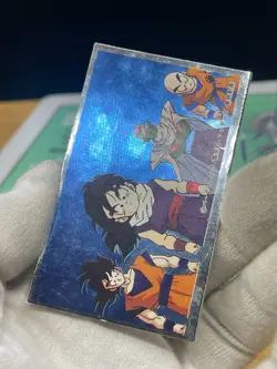 Dragon Ball Goku Gohan Piccolo Krillin Menko Card Silver retro Japanes - Image 2