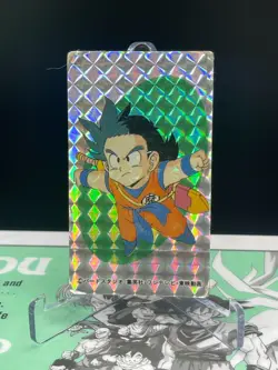 Dragon Ball Son Gohan Menko Card Prism retro Japanes - Image 1