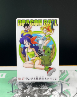 Dragon Ball Gumi Card Gumica Red Back No.47 Launch Goku Krillin BANDAI - Image 1