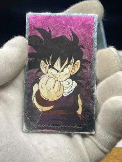 Dragon Ball Son Gohan Menko Card Silver retro Japanes - Image 2