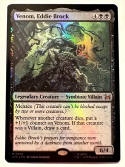 Venom, Eddie Brock Foil M Marvel's Spider-Man: Eternal-Legal 12 NM - Image 1