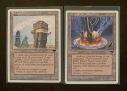x1 Urza's Mine & x1 Urza's Power Plant MTG 1995 Chronicles VINTAGE LP - Image 1