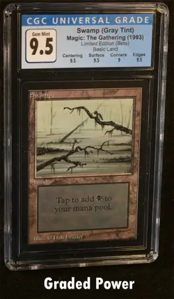 MTG Beta Swamp (Gray Tint) CGC 9.5 Magic the Gathering - Image 1